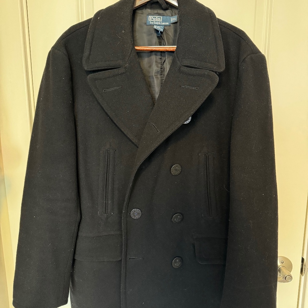 Polo Ralph Lauren Peacoat, Black, Men XL